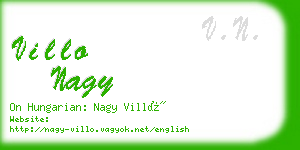 villo nagy business card